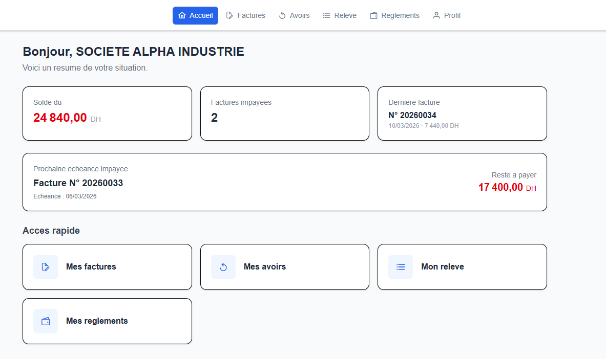 Portail client B2B - Capture 1